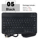 Mini Bluetooth Keyboard: Portable Ultra-Slim for iPad Android  ourlum.com Black-and mouse  