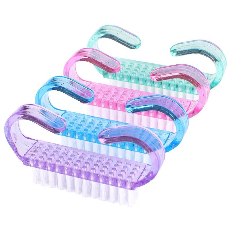 Vibrant Nail Brush Set for Manicure and Pedicure - Colorful Brushes for Effective Cleaning & Care