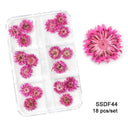 12/18Pcs/box 3D Dried Flowers Nail Art Decorations Dry Floral Bloom Stickers DIY Manicure Charms Designs For Nails Accessories  ourlum.com SSDF44  