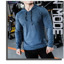 Mens Fitness Tracksuit Running Sport Hoodie Gym Joggers Hooded Outdoor Workout Shirts Tops Clothing Muscle Training Sweatshirt