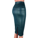 Faux Leather Pencil Skirt for Chic Elegance in Women