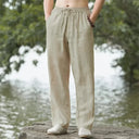 Men's Beach Pants Joggers Cotton Linen Casual Sweatpants