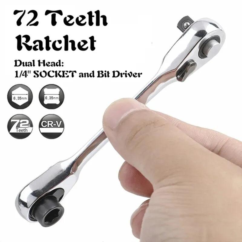 Double-Ended Mini Ratchet Wrench Set: Compact, Durable, High Torque  ourlum.com   