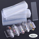 1Set False Nail Tips Nail Art Display Stand Transparent Practice Acrylic Gel Polish Holder Strip Manicure Showing Tools JI151-1  ourlum.com DP-151  