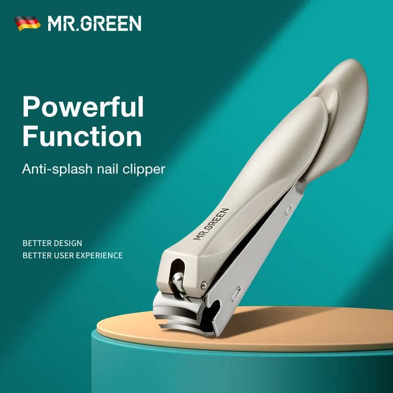 MR.GREEN Nail Clippers Stainless Steel Anti Splash Fingernail Cutter Manicure Tools Bionics Design Nail Trimmer Pedicure Scissor  ourlum.com   