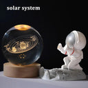 Gift Festival USB LED night light, Galaxy Crystal Ball lamp, 3D planet moon lamp, home decoration  ourlum.com Solar system-B  