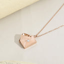 Love Letter Envelope Pendant Necklace Customized Stainless Steel Jewelry for Valentine Day Mother Day Gift