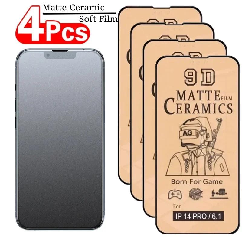Soft Matte Ceramic Screen Protectors Set for iPhone Models - Pack of 4  ourlum.com For iPhone 6 6S 4PCS 