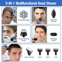 5 in 1 Electric Head Shaver for Bald Men Waterproof Grooming Kit