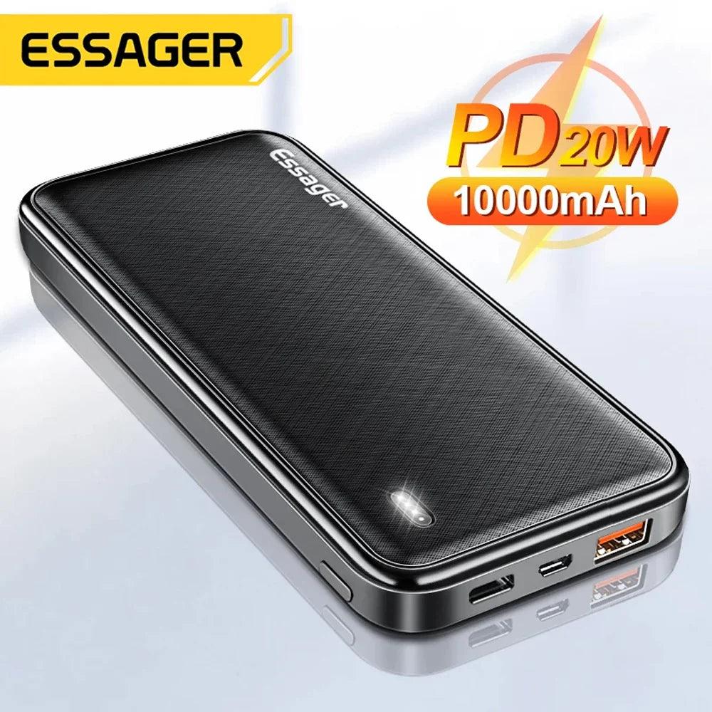 Essager PD 20W 10000mAh Power Bank Portable Charging External Battery Charger 10000 mAh Powerbank For iPhone Xiaomi mi PoverBank  ourlum.com   