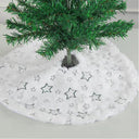 Elegant Faux Fur Christmas Tree Skirt with Sequins