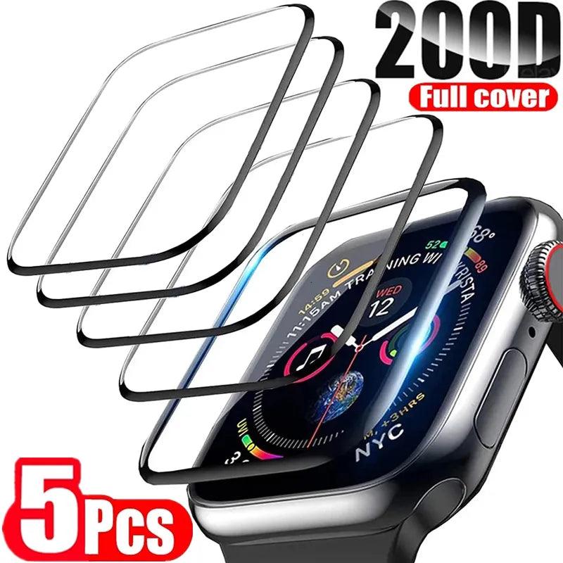 5PCS Hydrogel Ceramic Film Screen Protectors for Apple Watch Series 7 6 SE 5 9 8 - Full Protection Ultra Thin 38-49MM  ourlum.com Ultra 1 2 49MM 5PCS 