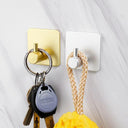 Adhesive Wall Hooks: Stylish Bathroom Coat Towel Hanger Organizer Shelf  ourlum.com   