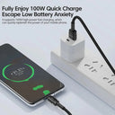 Toocki 100W USB C Fast Charging Cable for Huawei  Realme POCO - Data Transfer Cord  ourlum.com   