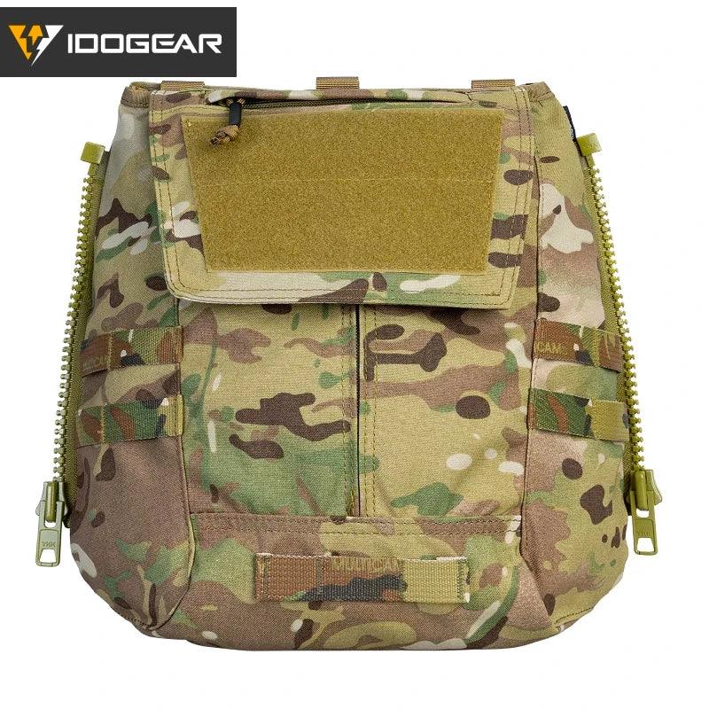 IDOGEAR Tactical Panel Zip on Pouch Backpack Plate Carrier Bag for CPC AVS JPC2.0 Vest 3531