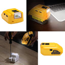 Dewalt DCB090 Power Converter Dual USB Adapter LED Light