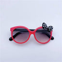 Adorable UV400 Kids Sunglasses with Cat Design and Bowknot