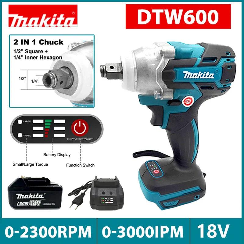 Makita DTW600 Screwdriver Machine Brushless Electric Screwdriver Rechargable Drill Driver with Makita 18V Battery and Charger  ourlum.com   