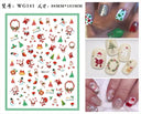 Festive Santa & Snowman Nail Art Stickers for Manicures