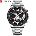 Stylish Stainless Steel Men's Watch with Quartz Movement - Waterproof Sports Chronograph Timepiece for Him by OurLum  OurLum.com E  