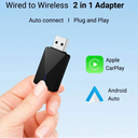 Wired to Wireless CarPlay and Android Auto 2in1 Mini Box