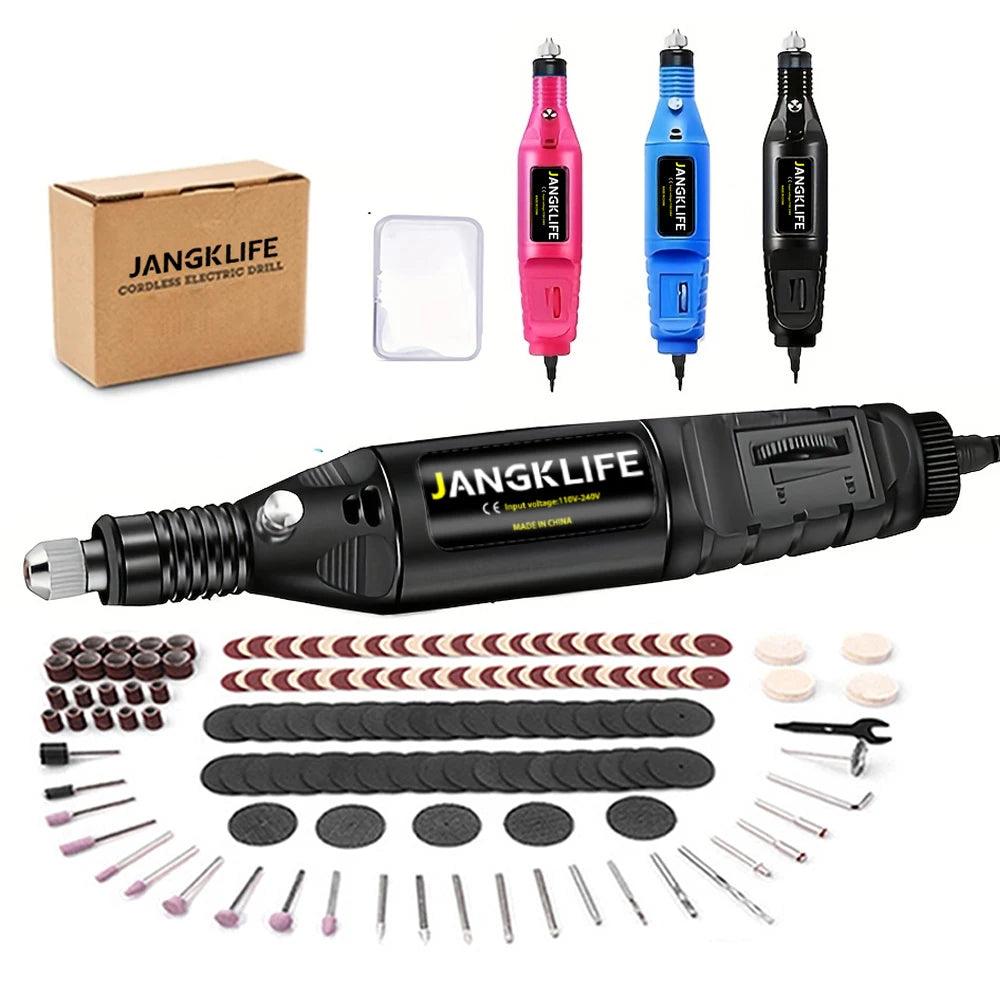 Mini Electric Engraving Drill Kit with Variable Speed and Multiple Accessories  ourlum.com   