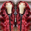 Burgundy 99J Body Wave Lace Front Wig for Elegant Style