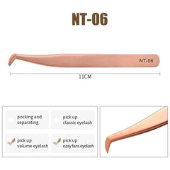 Static-Resistant Eyelash Extension Tweezers Set: Precision Beauty Tools