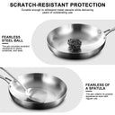 11-Inch Non-Stick 304 Stainless Steel Frying Pan Eco-Friendly Cookware