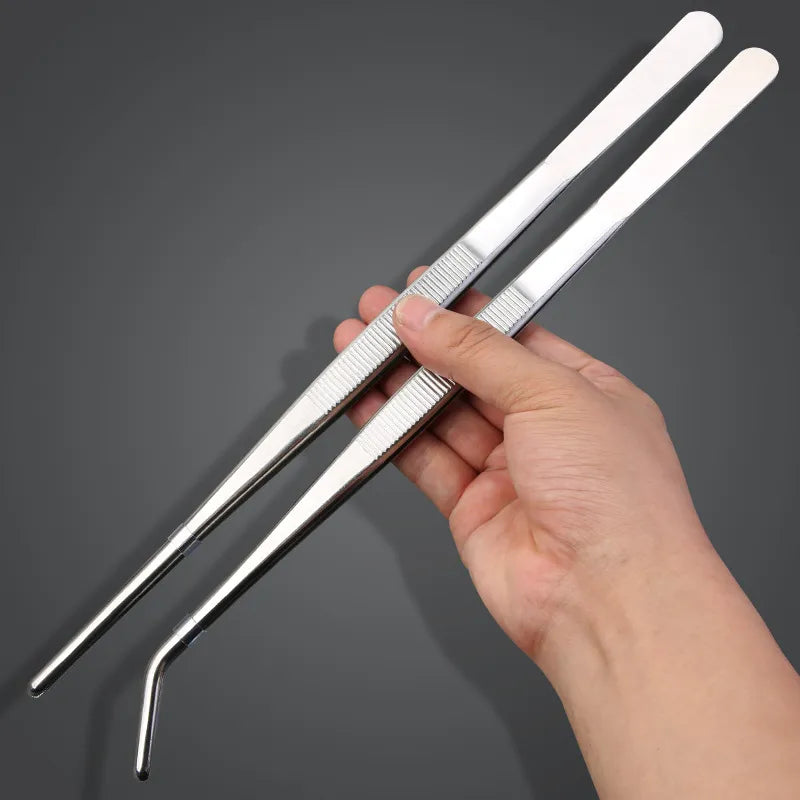 Stainless Steel Elbow Tweezers: Precision Tool for Aquarium, Medical, Pet Care  ourlum.com   