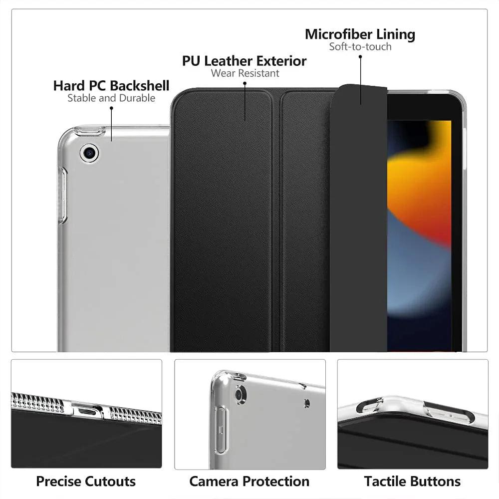 iPad Stylish Flip Smart Cover with Tempered Glass: Sophisticated Protection  ourlum.com   