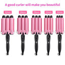 Professional Hair Curling Iron Ceramic Triple Barrel Waver Tool