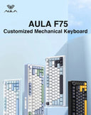 AULA F75 2.4G Wireless Bluetooth Wired Gaming Mechanical Keyboard RGB Customized 75% Layout