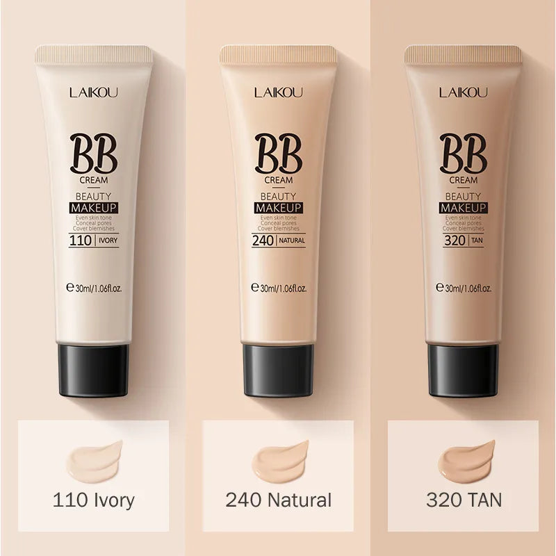 BB Cream Brighten Even Skin Tone Liquid Foundation Moisturizing Hydrating Concealer Cover Blemishes Concel Pores Makeup Base  ourlum.com   