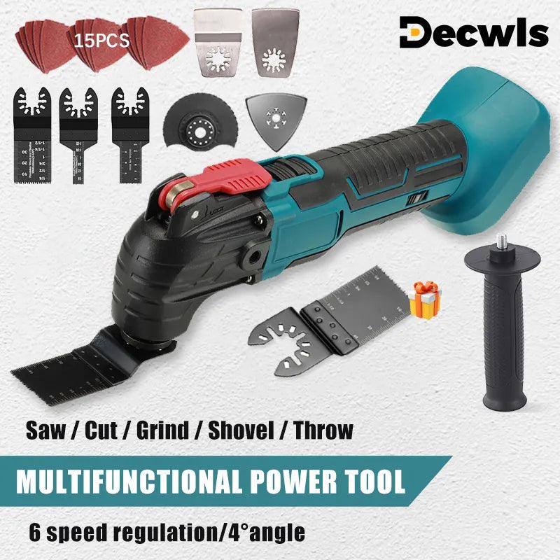 170W Electric Cordless Oscillator, Home Pruning Saw Multi-function Trimmer/Shovel/Cutting Saw Tools For 18V/21V Makita Battery  ourlum.com   