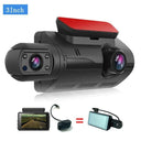 360-Degree Dual Lens Dash Cam: HD Video Recorder with Night Vision  ourlum.com 3 inch without WIFI 64G 