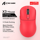 X3 PixArt Bluetooth Gaming Mouse: Precision for Pro Gamers  ourlum.com X3 Red  