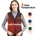 10 Areas Heated Vest Men Women USB Electric Self Heating Vest