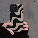 Zebra Stripe Black White iPhone Case - Shockproof Soft Cover for Various iPhone Models  ourlum.com   