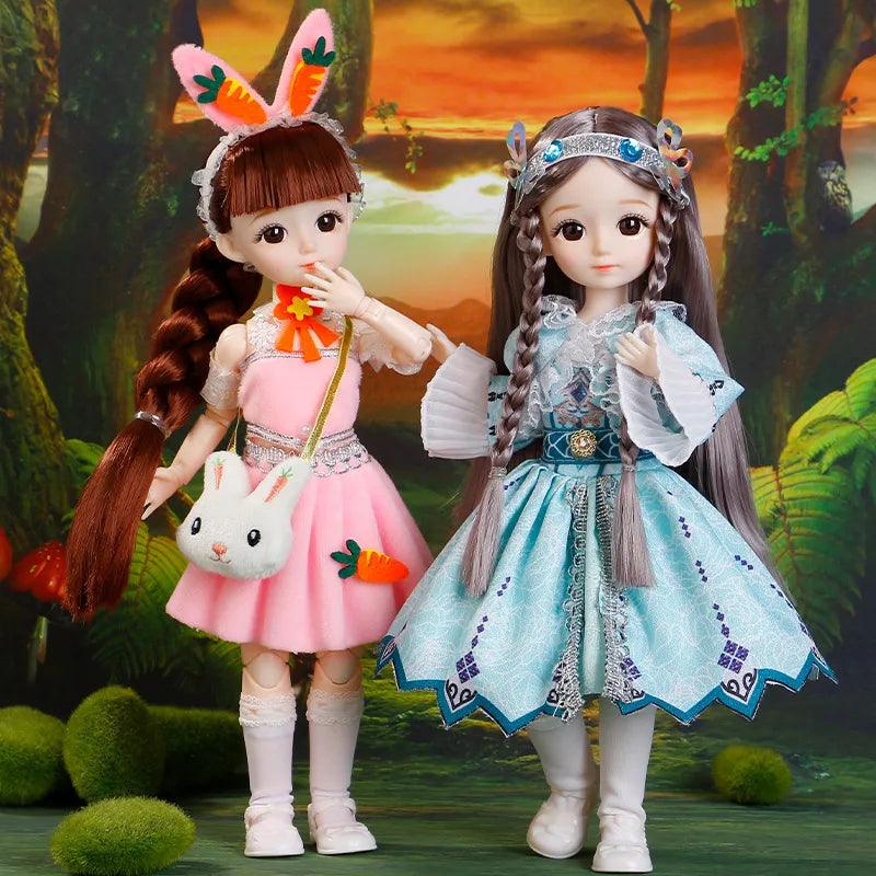 BJD Doll with Customizable Joints and 3D Eyes - Complete Dress-Up Set for Imaginative Play  ourlum.com   