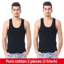 Men's Casual Solid Cotton Tank Top Fashionable Fitness Vest