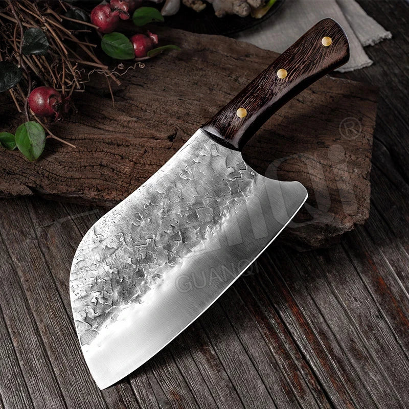 Artisan Crafted High-Carbon Chef Cleaver Traditional Butcher Knife