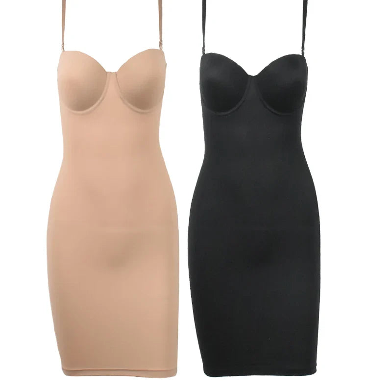 Nude Slimming Underwire Shapewear Dress for Women - Flattering Body Shaper