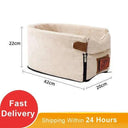 Portable Pet Car Seat Protector & Bed for Small Dogs & Cats  ourlum.com beige 42x20x22cm United State