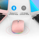 Bluetooth RGB Wireless Mouse Rechargeable Silent for MacBook