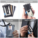 Badge Card Holder Carbon Fiber Wallet For Men Slim Design