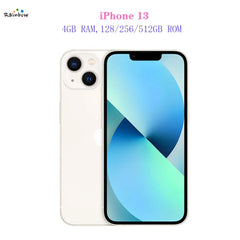 Apple iPhone 13 5G Smartphone - 128GB/256GB/512GB, A15 Bionic, Face ID, 6.1'' Display, Dual 12MP Cameras, Adaptive Fast Charging