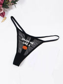 Sultry Mesh Thong Lingerie Femme Fatale Seduction Wear