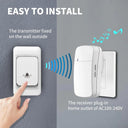 Outdoor Wireless Doorbell Kit Stylish Chime for Home Garden