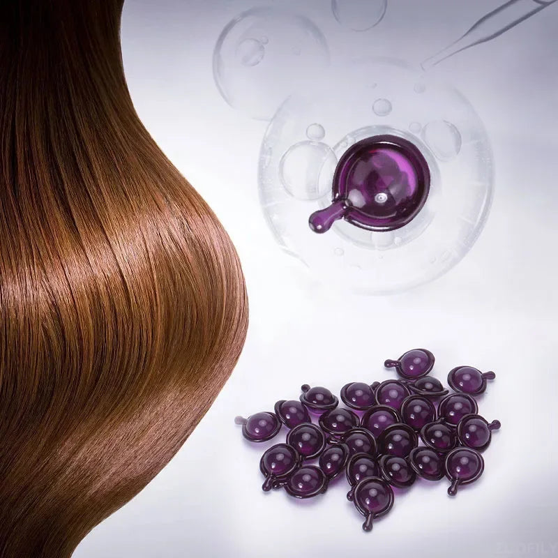 Hair Vitamin Capsules: Keratin Complex for Silky Hair Repair